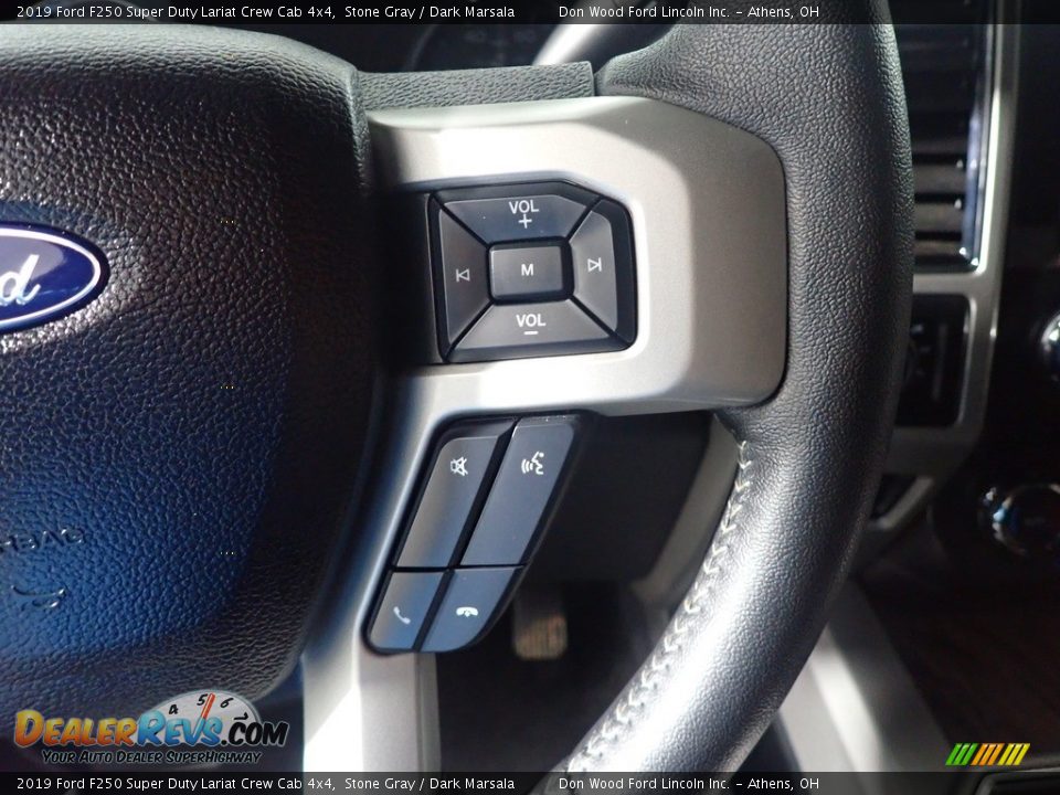 2019 Ford F250 Super Duty Lariat Crew Cab 4x4 Stone Gray / Dark Marsala Photo #32