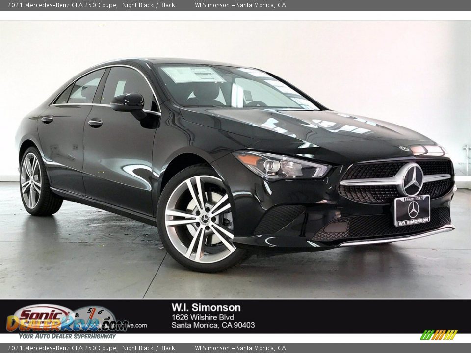 2021 Mercedes-Benz CLA 250 Coupe Night Black / Black Photo #1