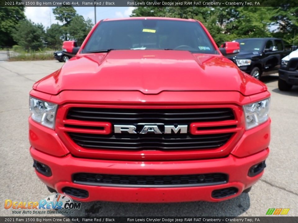2021 Ram 1500 Big Horn Crew Cab 4x4 Flame Red / Black Photo #2