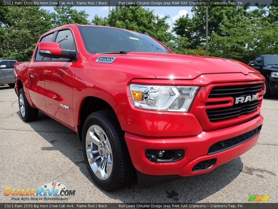 2021 Ram 1500 Big Horn Crew Cab 4x4 Flame Red / Black Photo #3