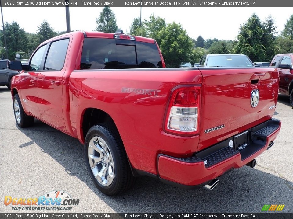 2021 Ram 1500 Big Horn Crew Cab 4x4 Flame Red / Black Photo #7