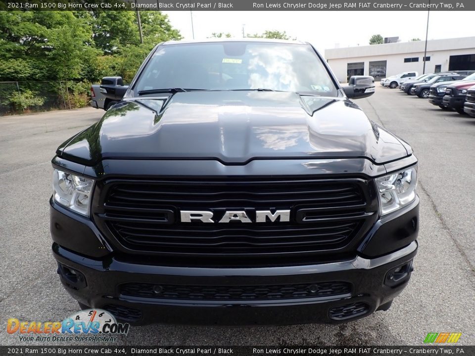 2021 Ram 1500 Big Horn Crew Cab 4x4 Diamond Black Crystal Pearl / Black Photo #2