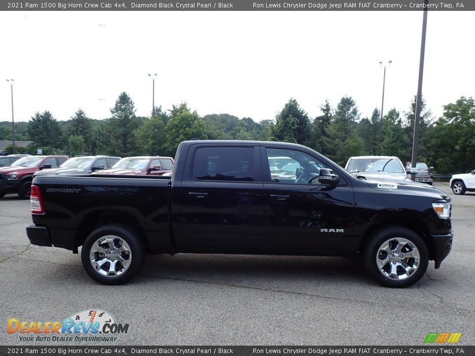 2021 Ram 1500 Big Horn Crew Cab 4x4 Diamond Black Crystal Pearl / Black Photo #4