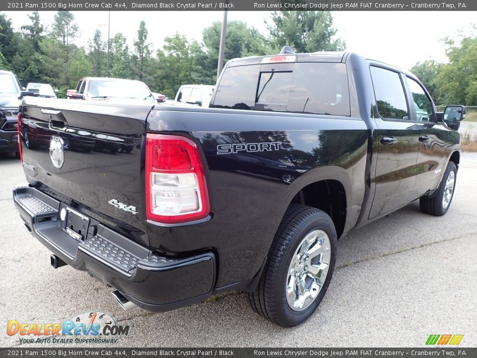 2021 Ram 1500 Big Horn Crew Cab 4x4 Diamond Black Crystal Pearl / Black Photo #5