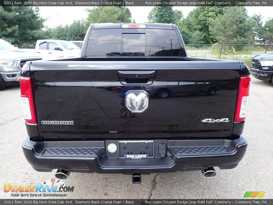 2021 Ram 1500 Big Horn Crew Cab 4x4 Diamond Black Crystal Pearl / Black Photo #6