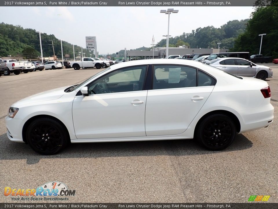 2017 Volkswagen Jetta S Pure White / Black/Palladium Gray Photo #2