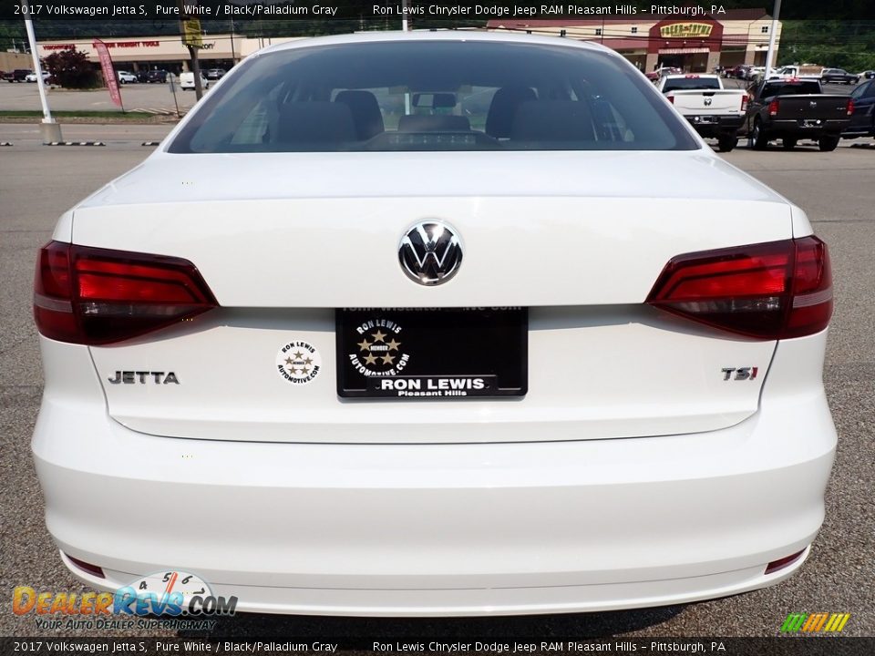 2017 Volkswagen Jetta S Pure White / Black/Palladium Gray Photo #4