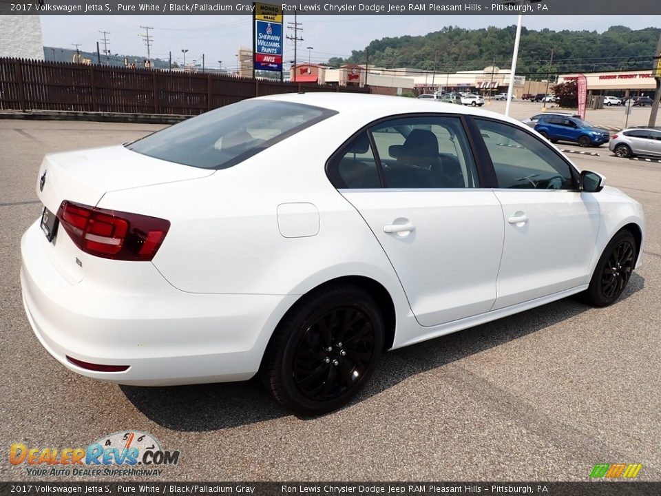 2017 Volkswagen Jetta S Pure White / Black/Palladium Gray Photo #6