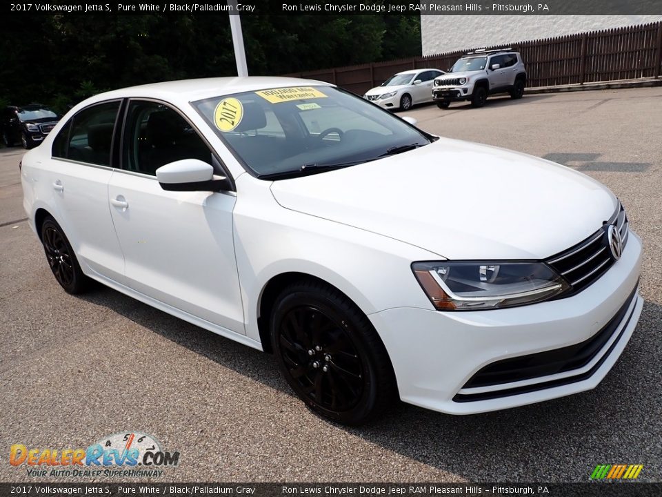 2017 Volkswagen Jetta S Pure White / Black/Palladium Gray Photo #8