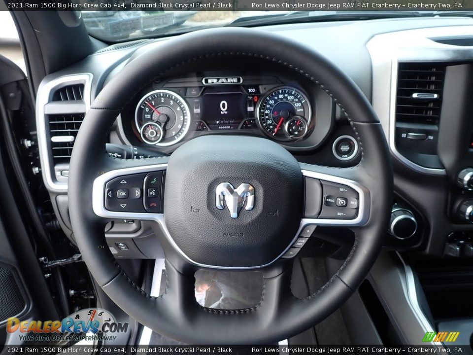 2021 Ram 1500 Big Horn Crew Cab 4x4 Diamond Black Crystal Pearl / Black Photo #17