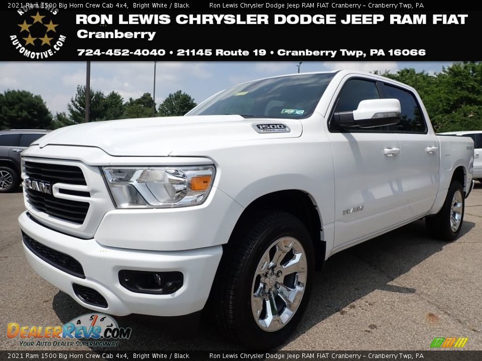 2021 Ram 1500 Big Horn Crew Cab 4x4 Bright White / Black Photo #1