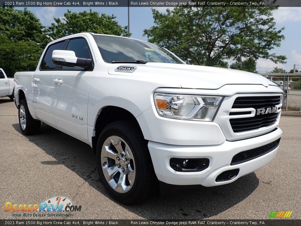 2021 Ram 1500 Big Horn Crew Cab 4x4 Bright White / Black Photo #3