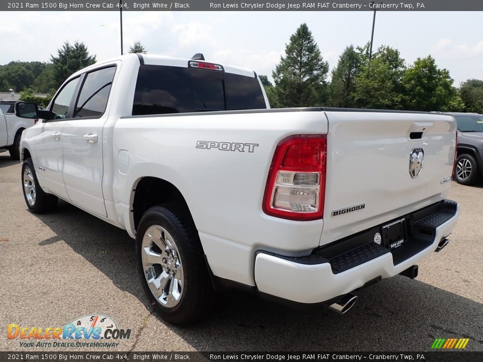 2021 Ram 1500 Big Horn Crew Cab 4x4 Bright White / Black Photo #7