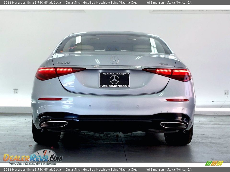 2021 Mercedes-Benz S 580 4Matic Sedan Cirrus Silver Metallic / Macchiato Beige/Magma Grey Photo #3