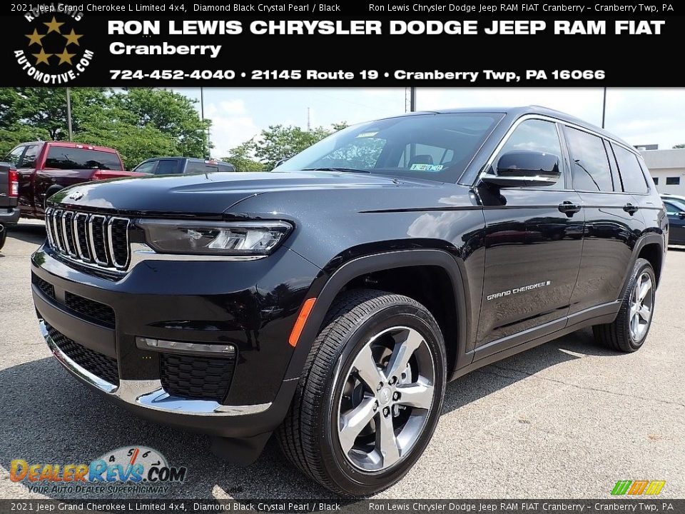 2021 Jeep Grand Cherokee L Limited 4x4 Diamond Black Crystal Pearl / Black Photo #1