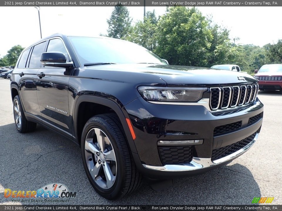2021 Jeep Grand Cherokee L Limited 4x4 Diamond Black Crystal Pearl / Black Photo #3
