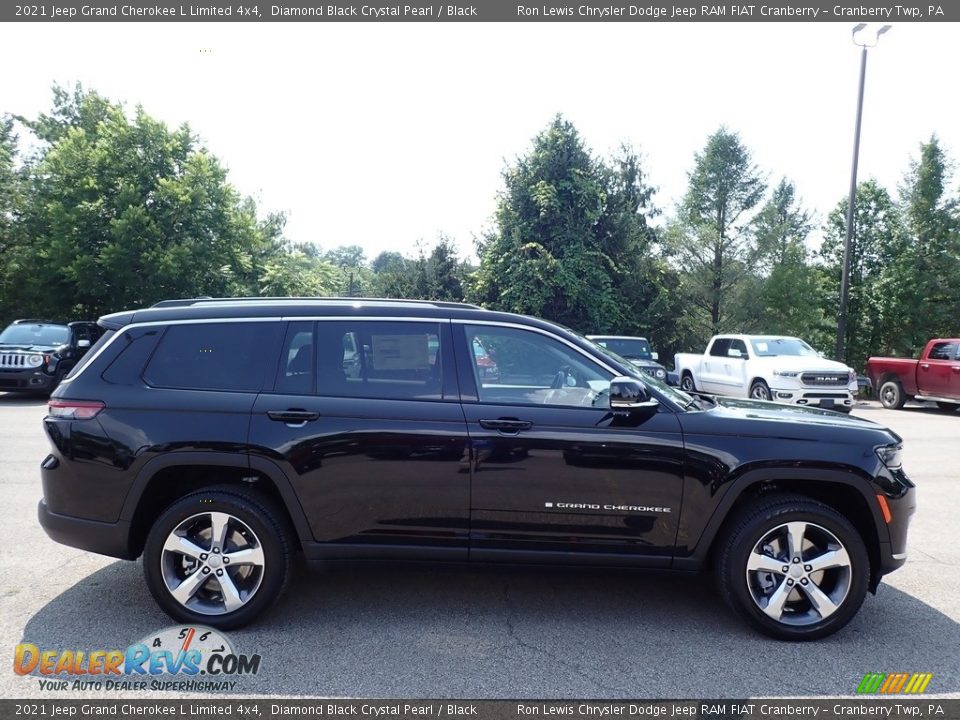 Diamond Black Crystal Pearl 2021 Jeep Grand Cherokee L Limited 4x4 Photo #4