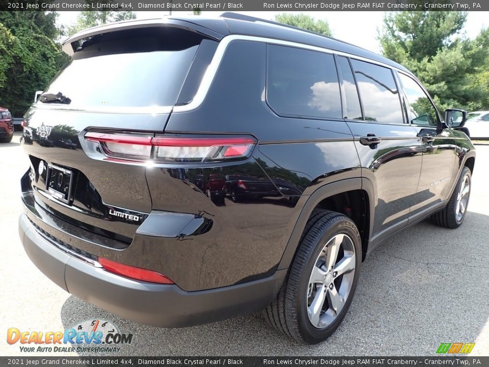 2021 Jeep Grand Cherokee L Limited 4x4 Diamond Black Crystal Pearl / Black Photo #5