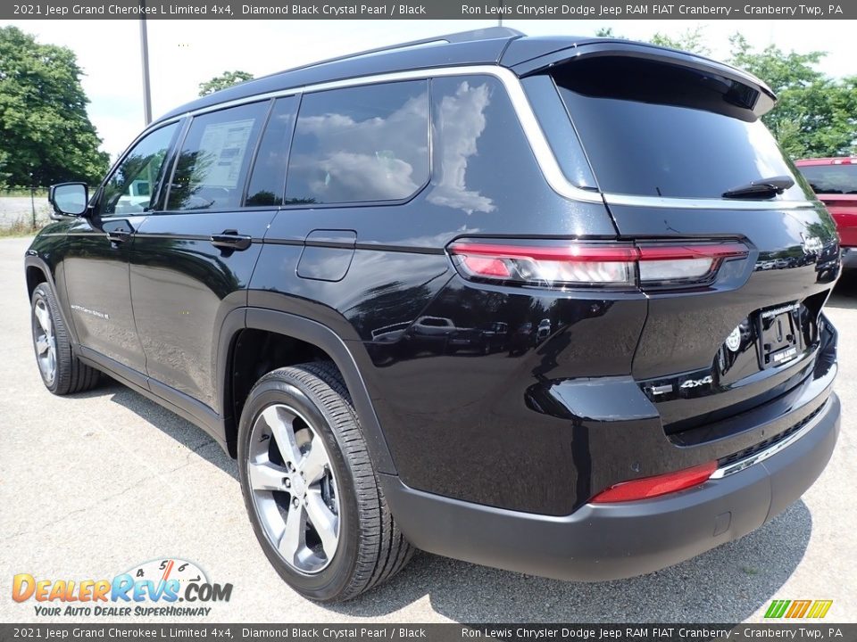 2021 Jeep Grand Cherokee L Limited 4x4 Diamond Black Crystal Pearl / Black Photo #8