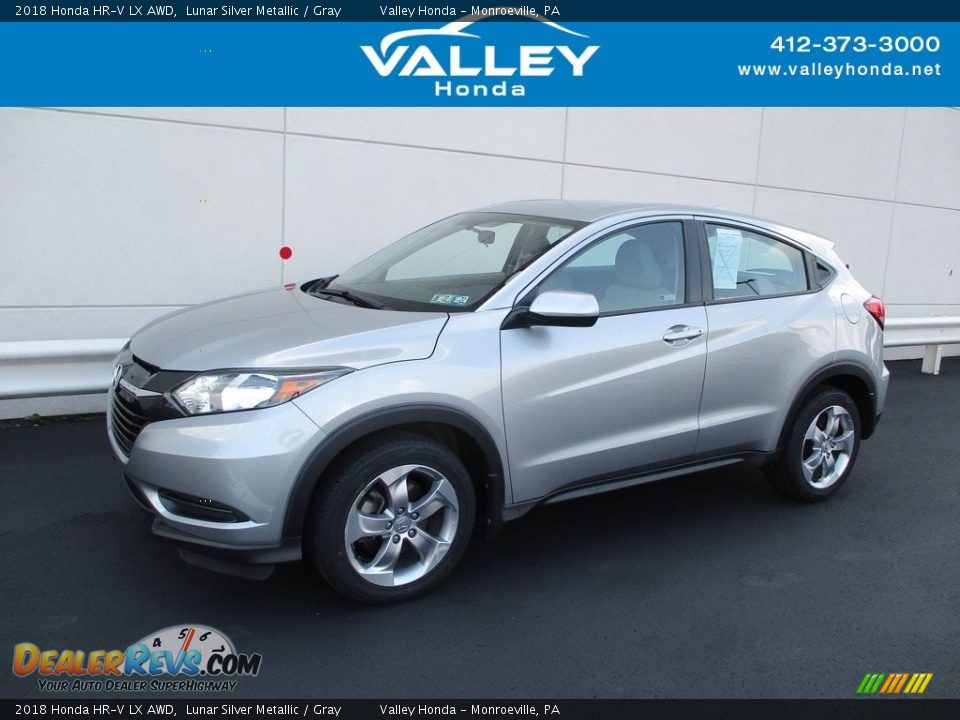 2018 Honda HR-V LX AWD Lunar Silver Metallic / Gray Photo #1