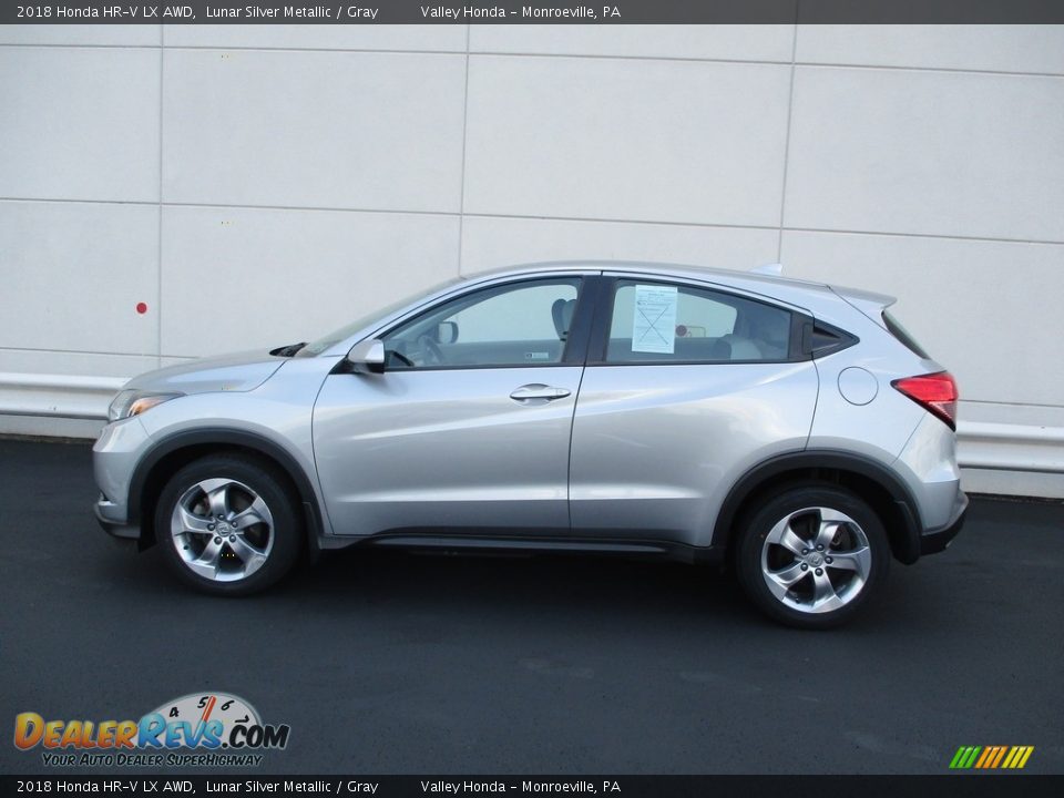 2018 Honda HR-V LX AWD Lunar Silver Metallic / Gray Photo #2