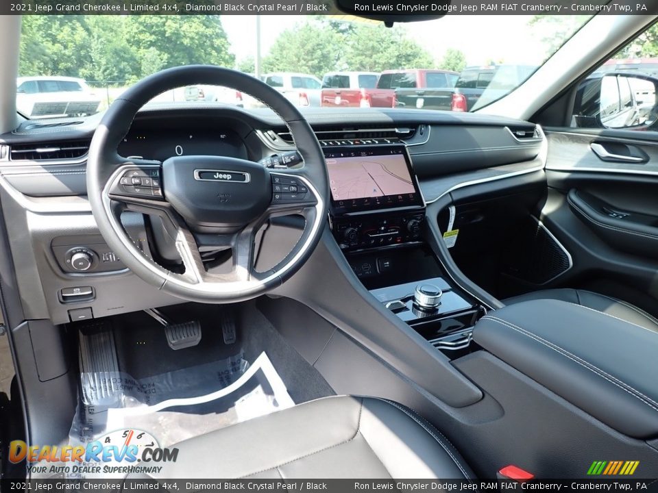 2021 Jeep Grand Cherokee L Limited 4x4 Diamond Black Crystal Pearl / Black Photo #15