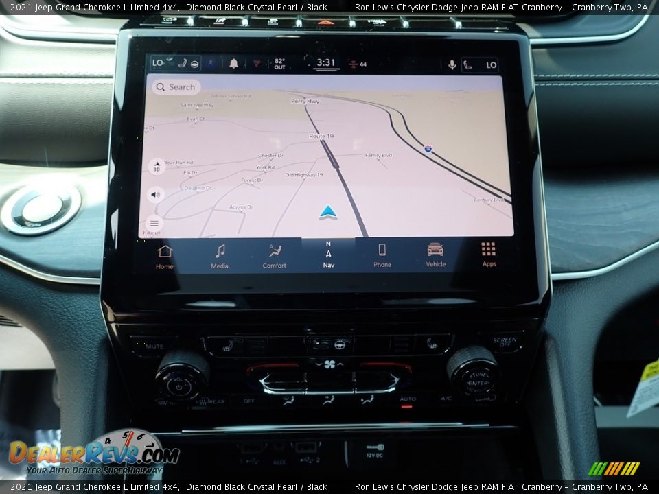 2021 Jeep Grand Cherokee L Limited 4x4 Diamond Black Crystal Pearl / Black Photo #18