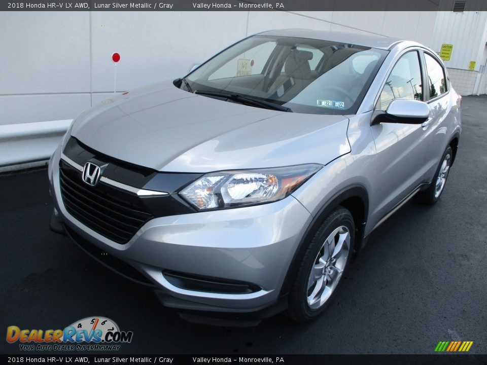 2018 Honda HR-V LX AWD Lunar Silver Metallic / Gray Photo #10