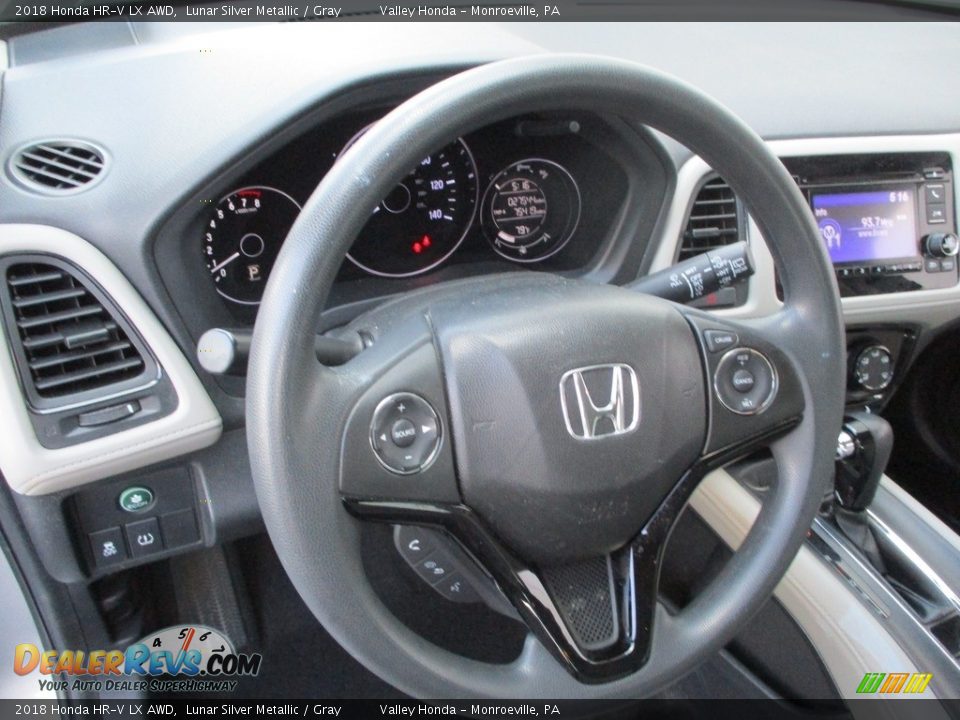 2018 Honda HR-V LX AWD Lunar Silver Metallic / Gray Photo #15