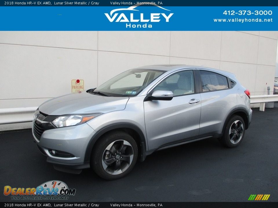 2018 Honda HR-V EX AWD Lunar Silver Metallic / Gray Photo #1