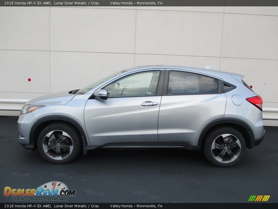 2018 Honda HR-V EX AWD Lunar Silver Metallic / Gray Photo #2