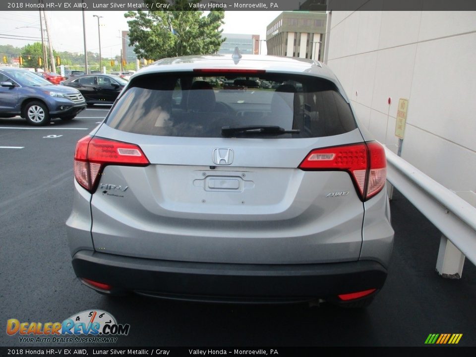 2018 Honda HR-V EX AWD Lunar Silver Metallic / Gray Photo #4