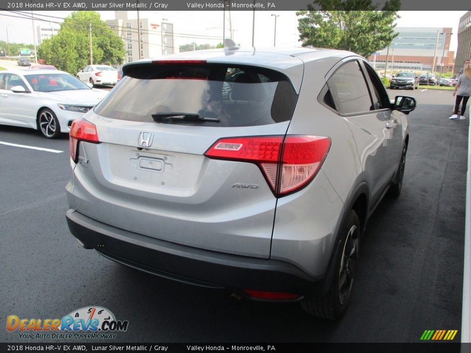 2018 Honda HR-V EX AWD Lunar Silver Metallic / Gray Photo #5