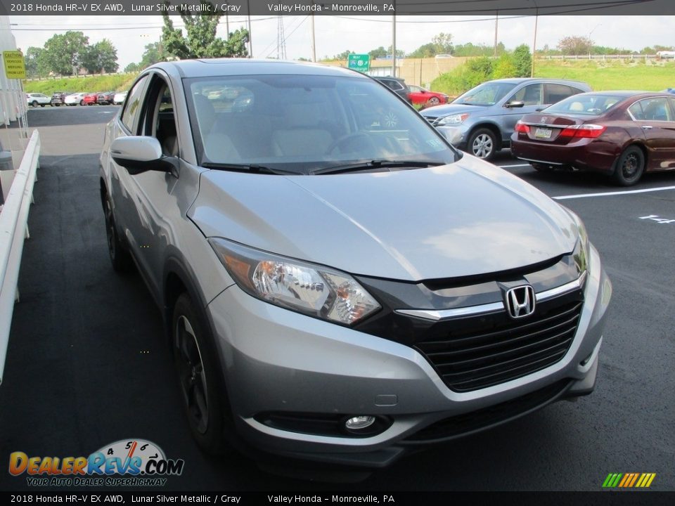 2018 Honda HR-V EX AWD Lunar Silver Metallic / Gray Photo #8