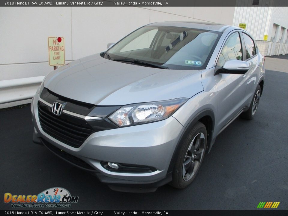 2018 Honda HR-V EX AWD Lunar Silver Metallic / Gray Photo #10