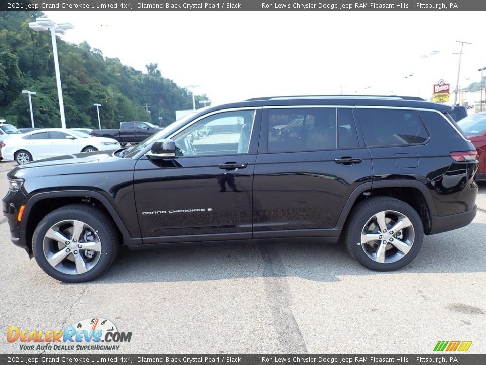 2021 Jeep Grand Cherokee L Limited 4x4 Diamond Black Crystal Pearl / Black Photo #2