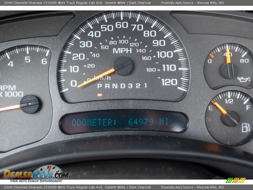 2006 Chevrolet Silverado 2500HD Work Truck Regular Cab 4x4 Summit White / Dark Charcoal Photo #35