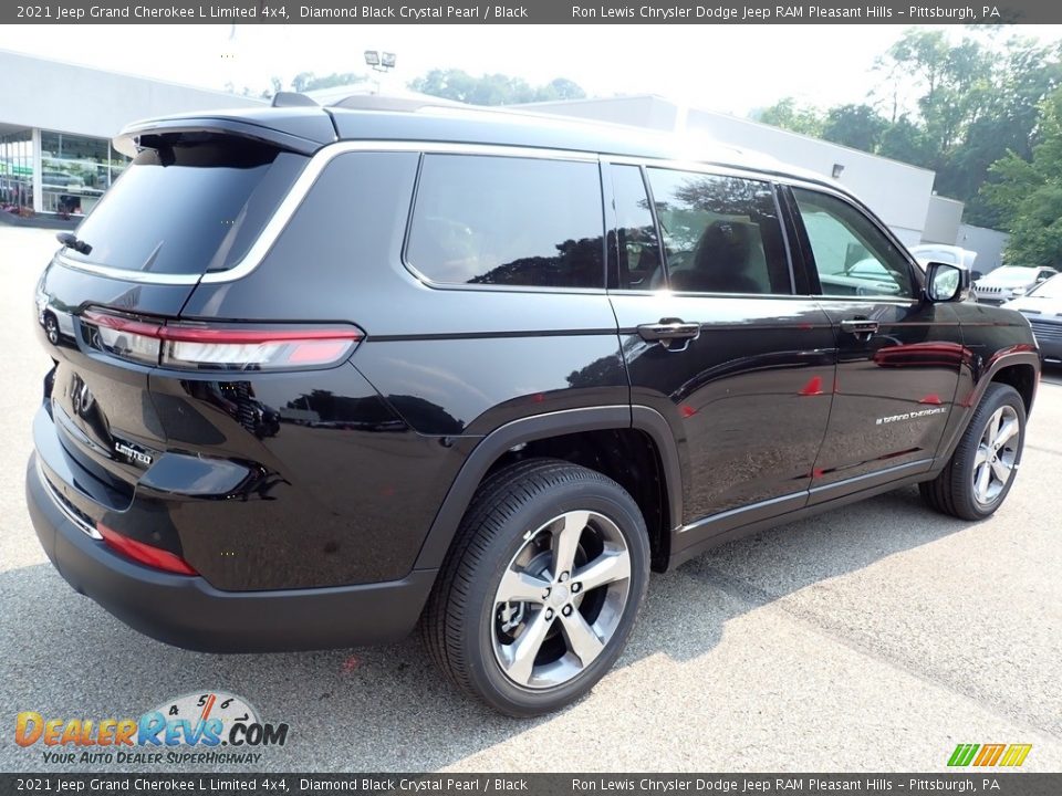 2021 Jeep Grand Cherokee L Limited 4x4 Diamond Black Crystal Pearl / Black Photo #6