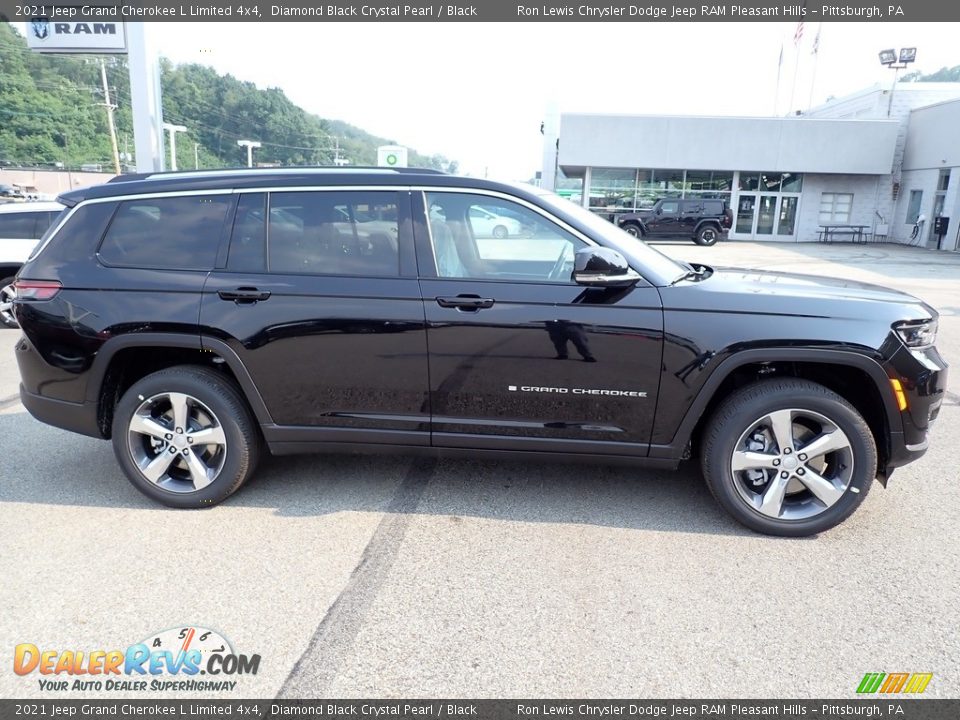 2021 Jeep Grand Cherokee L Limited 4x4 Diamond Black Crystal Pearl / Black Photo #7