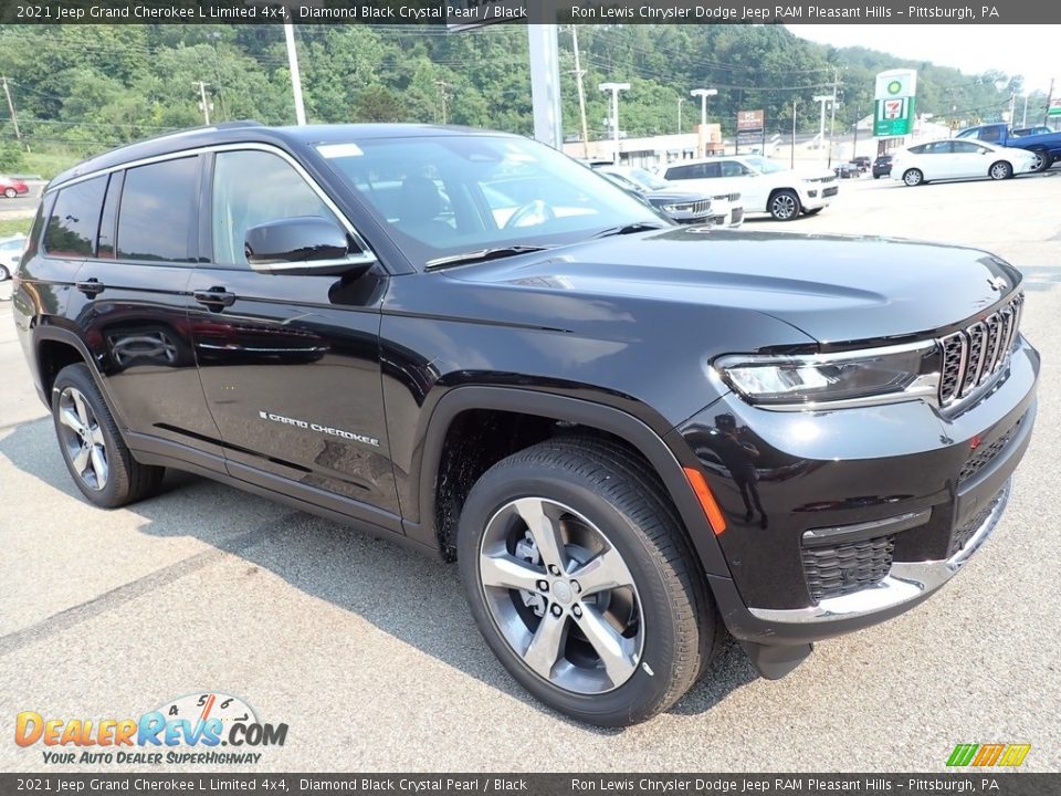 2021 Jeep Grand Cherokee L Limited 4x4 Diamond Black Crystal Pearl / Black Photo #8