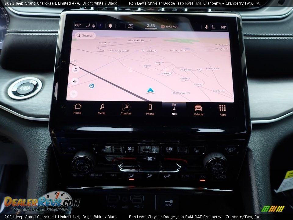 2021 Jeep Grand Cherokee L Limited 4x4 Bright White / Black Photo #17