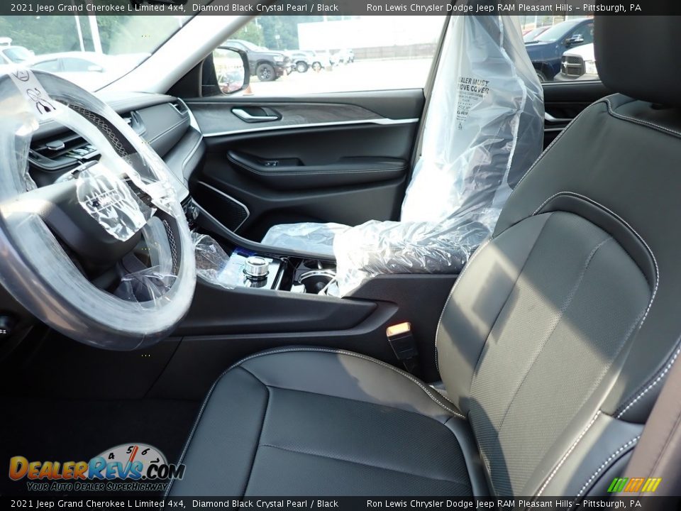 2021 Jeep Grand Cherokee L Limited 4x4 Diamond Black Crystal Pearl / Black Photo #11