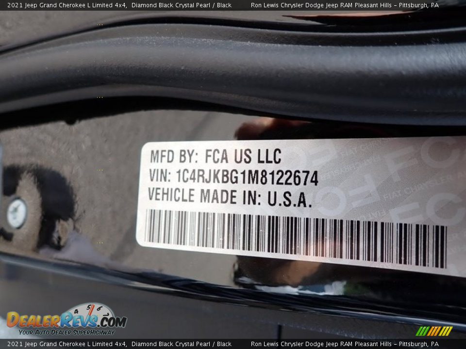 2021 Jeep Grand Cherokee L Limited 4x4 Diamond Black Crystal Pearl / Black Photo #15