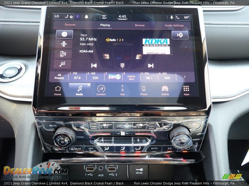 2021 Jeep Grand Cherokee L Limited 4x4 Diamond Black Crystal Pearl / Black Photo #20