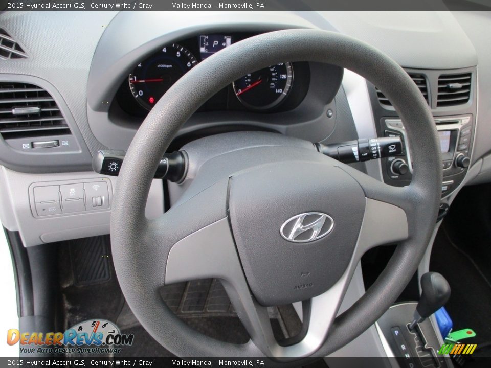 2015 Hyundai Accent GLS Century White / Gray Photo #12