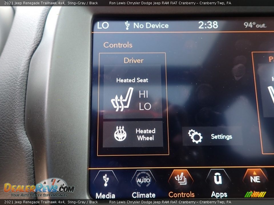 Controls of 2021 Jeep Renegade Trailhawk 4x4 Photo #18
