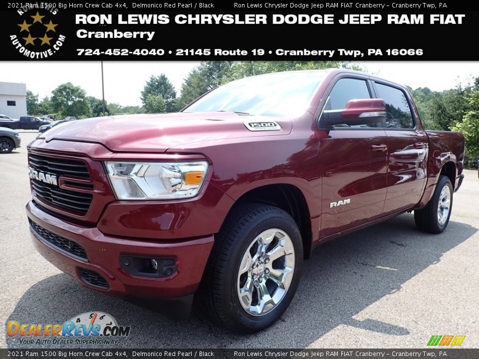 2021 Ram 1500 Big Horn Crew Cab 4x4 Delmonico Red Pearl / Black Photo #1