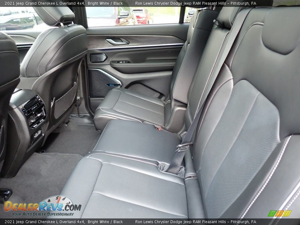 Rear Seat of 2021 Jeep Grand Cherokee L Overland 4x4 Photo #12