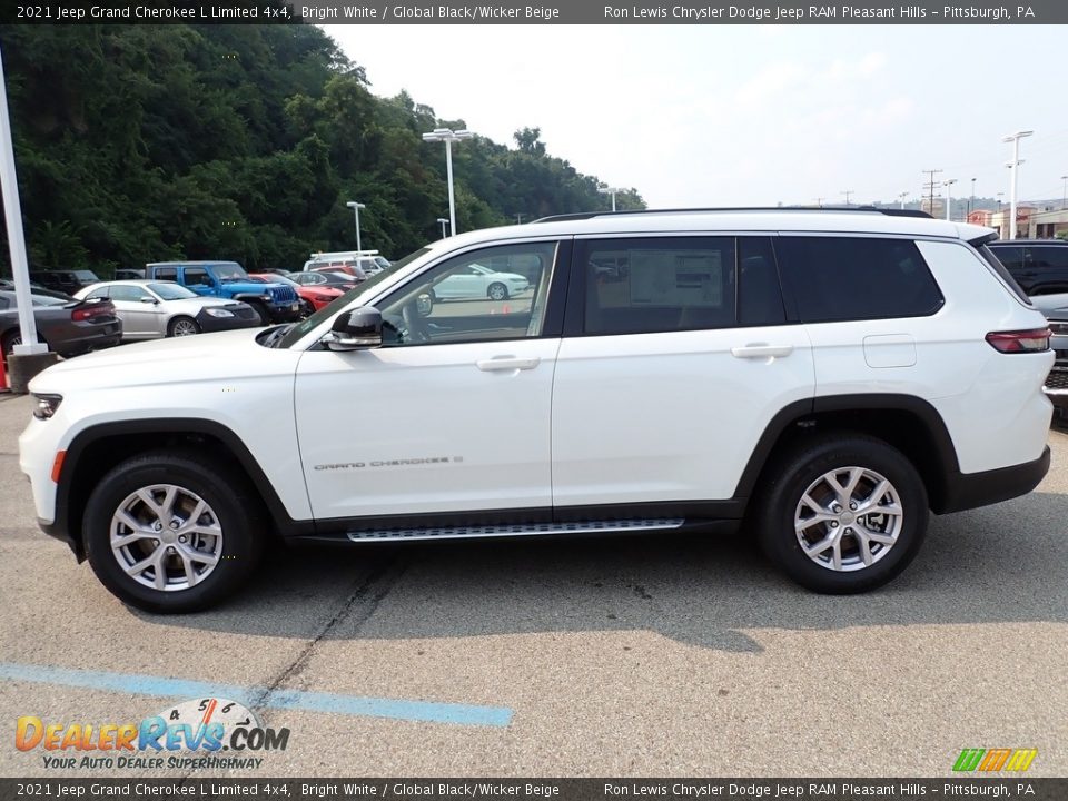 2021 Jeep Grand Cherokee L Limited 4x4 Bright White / Global Black/Wicker Beige Photo #2