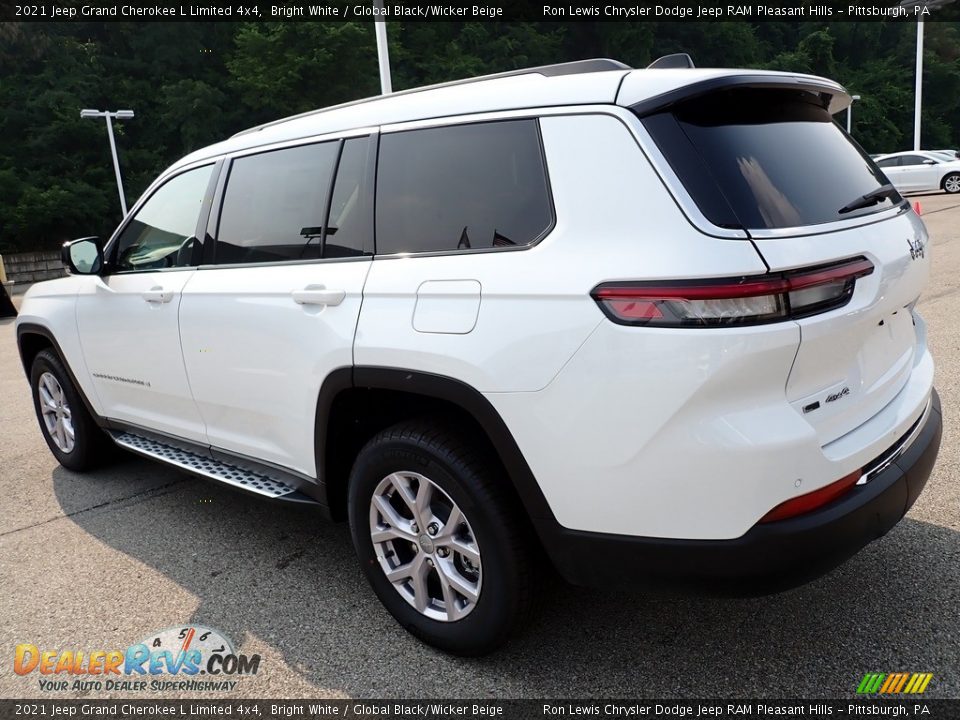 2021 Jeep Grand Cherokee L Limited 4x4 Bright White / Global Black/Wicker Beige Photo #3